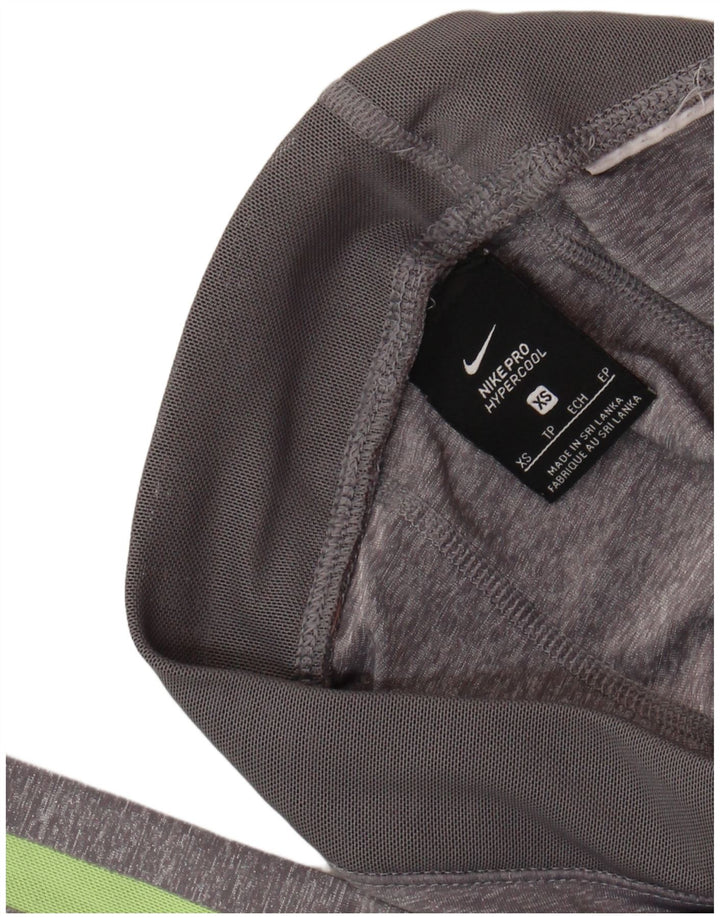 NIKE Womens Graphic Leggings UK 6 XS  Grey