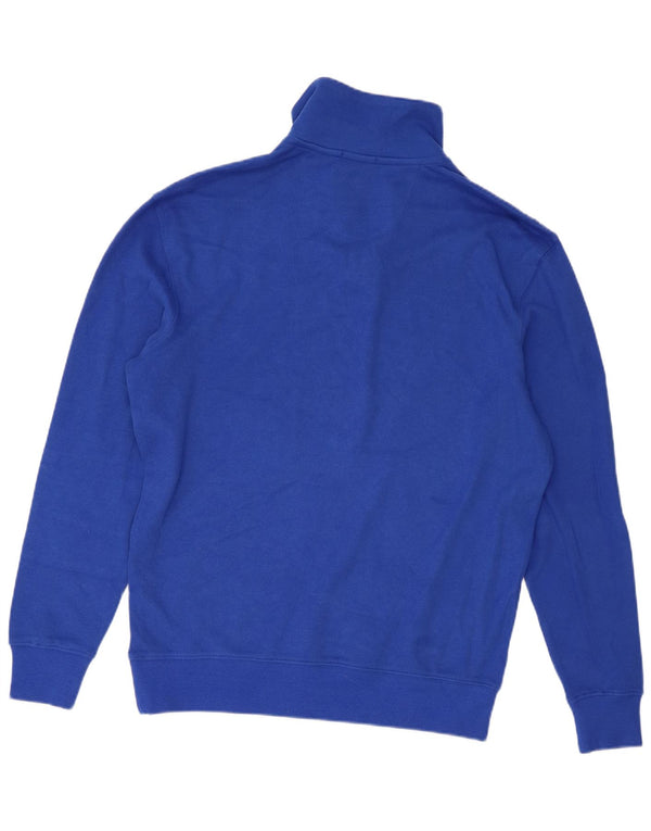 Jack Wills Mens Relaxed Fit Polo Neck Jumper Sweater XS Blue Cotton