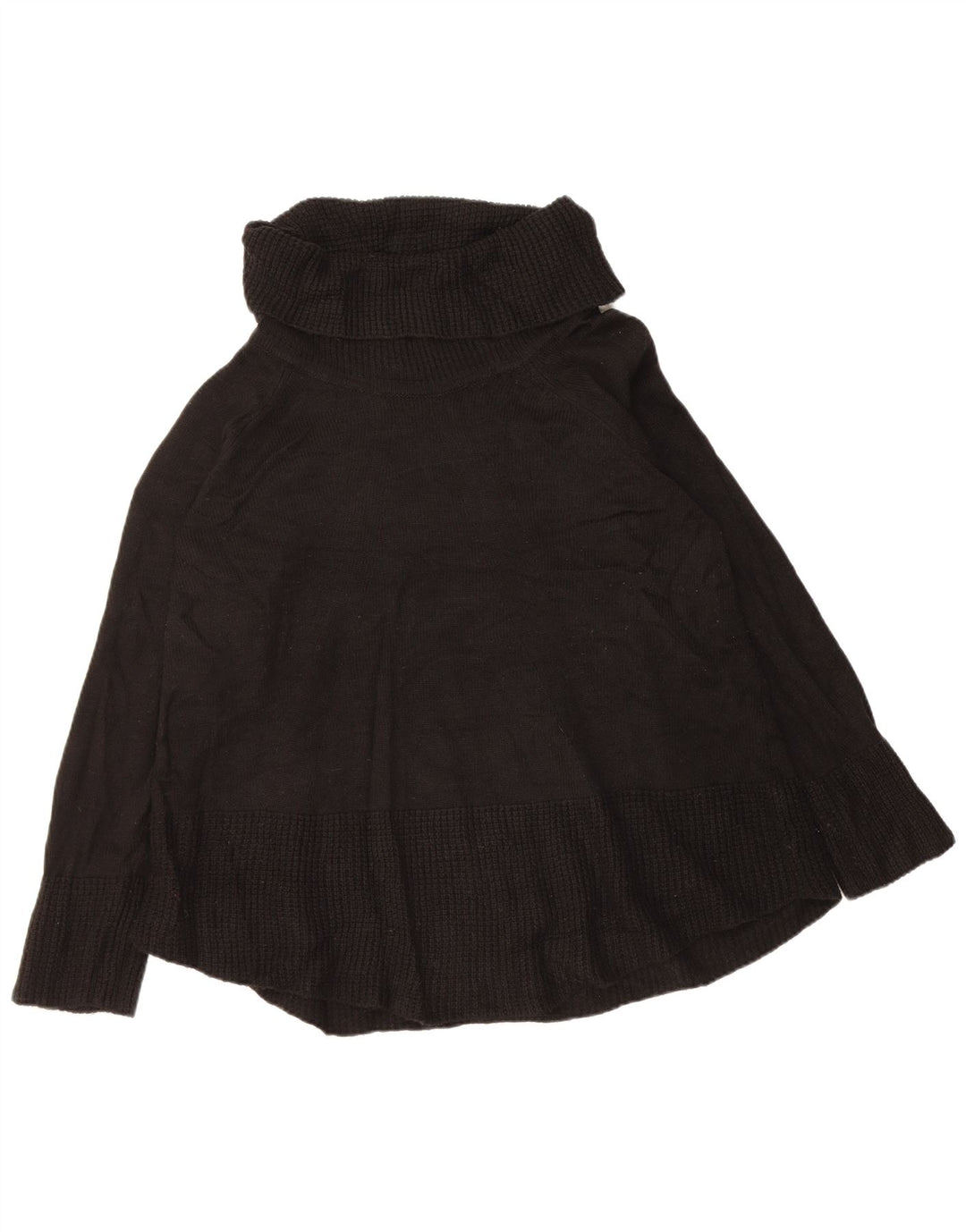 CALVIN KLEIN Womens Roll Neck Jumper Sweater UK 18 XL Black Acrylic