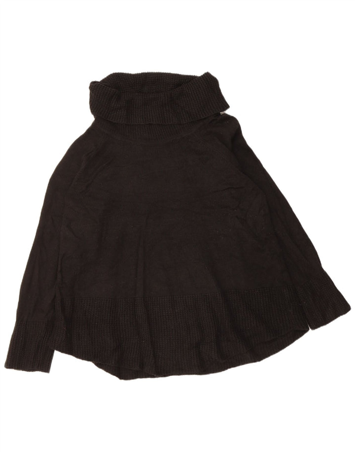 CALVIN KLEIN Womens Roll Neck Jumper Sweater UK 18 XL Black Acrylic