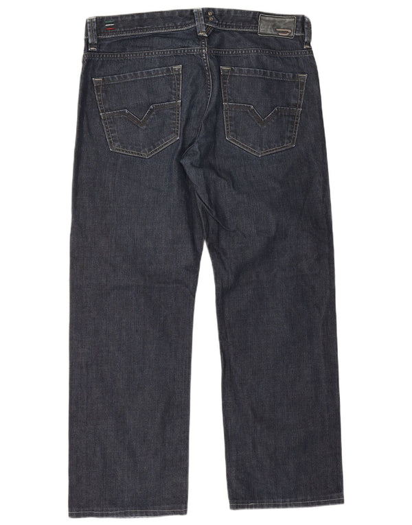 Diesel Mens Larkee Straight Jeans W34 L27 Navy Blue Cotton