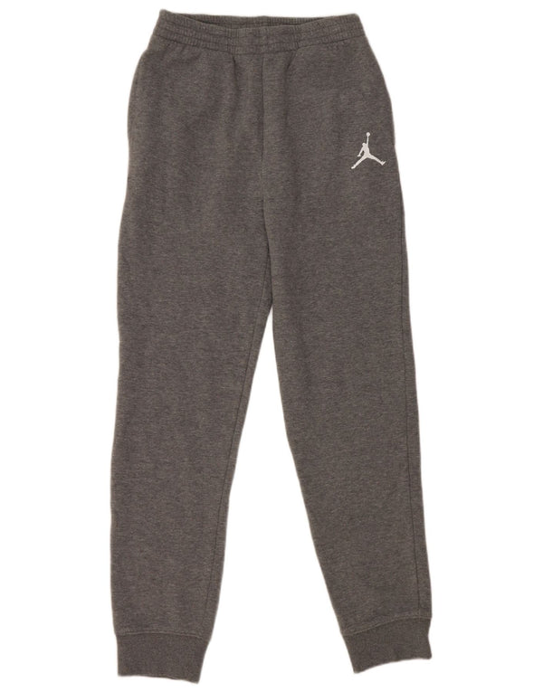 JORDAN Boys Tracksuit Trousers Joggers 13-14 Years XL Grey Cotton