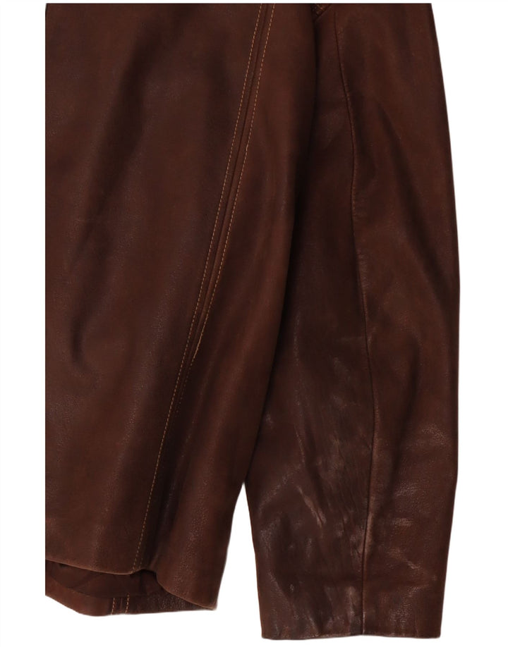 Vintage Mens Leather Jacket UK 38 Medium Brown Leather
