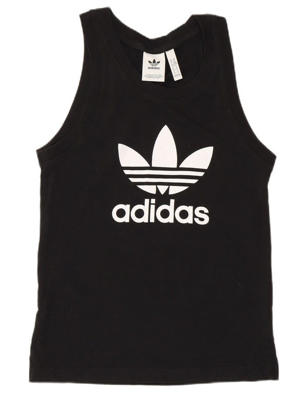 ADIDAS Mens Graphic Vest Top XS Black Cotton