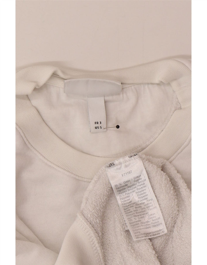Lacoste Mens Graphic Sweatshirt Jumper Size 3 Small White Cotton