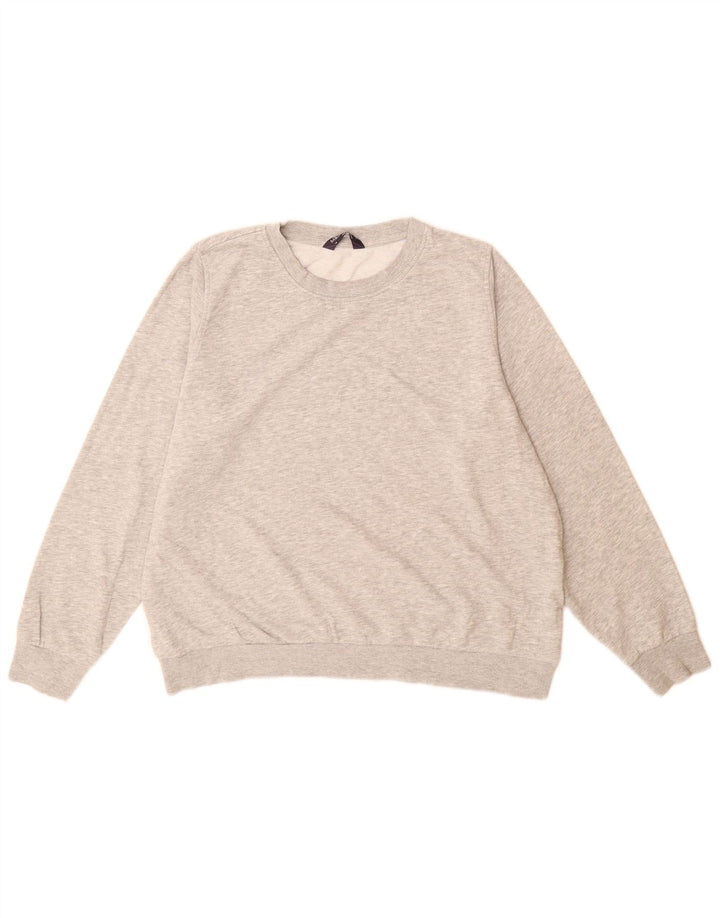 Marks & Spencer Womens Oversized Sweatshirt Jumper UK 16 Large Grey Cotton