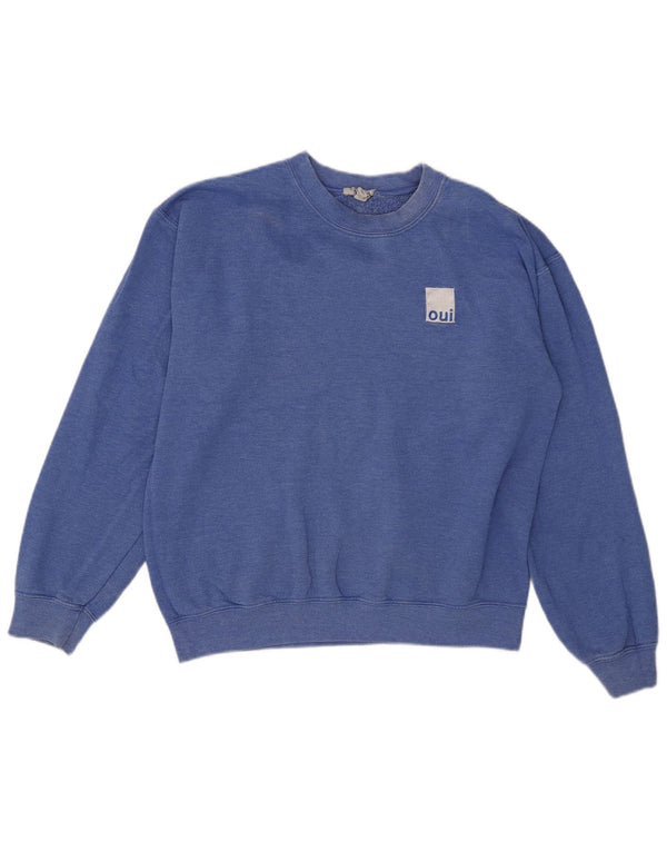 Topshop Womens Sweatshirt Jumper UK 12 Medium Blue