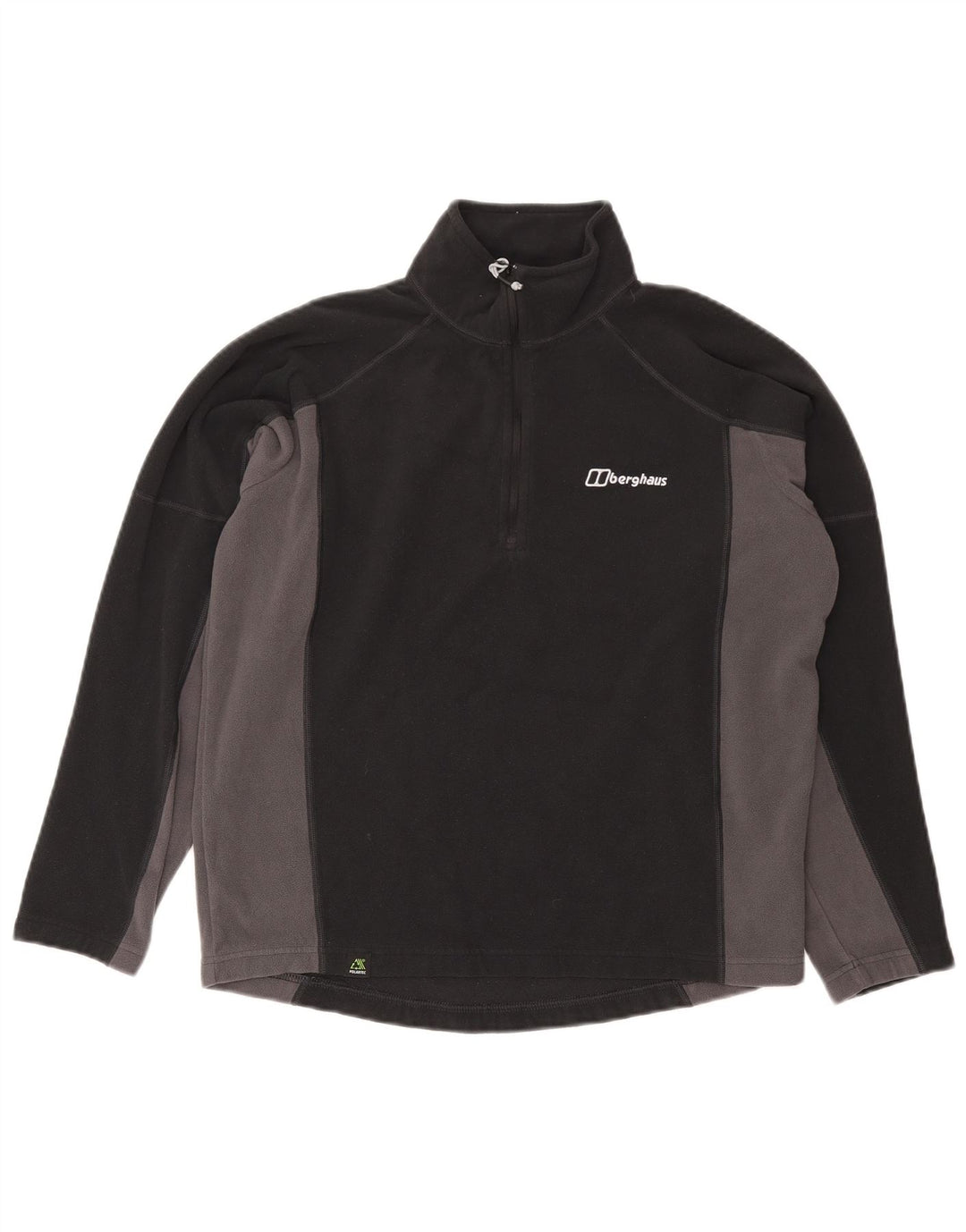 Berghaus Mens Zip Neck Fleece Jumper Medium Black Colourblock Polyester