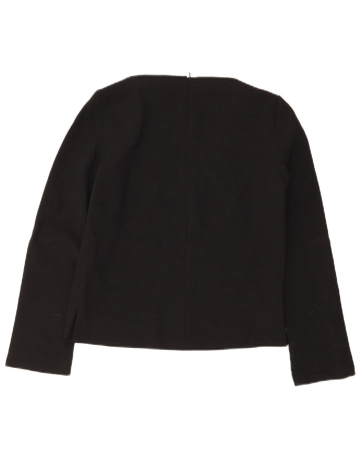 Zara Womens Top Long Sleeve UK 6 XS Black Polyester