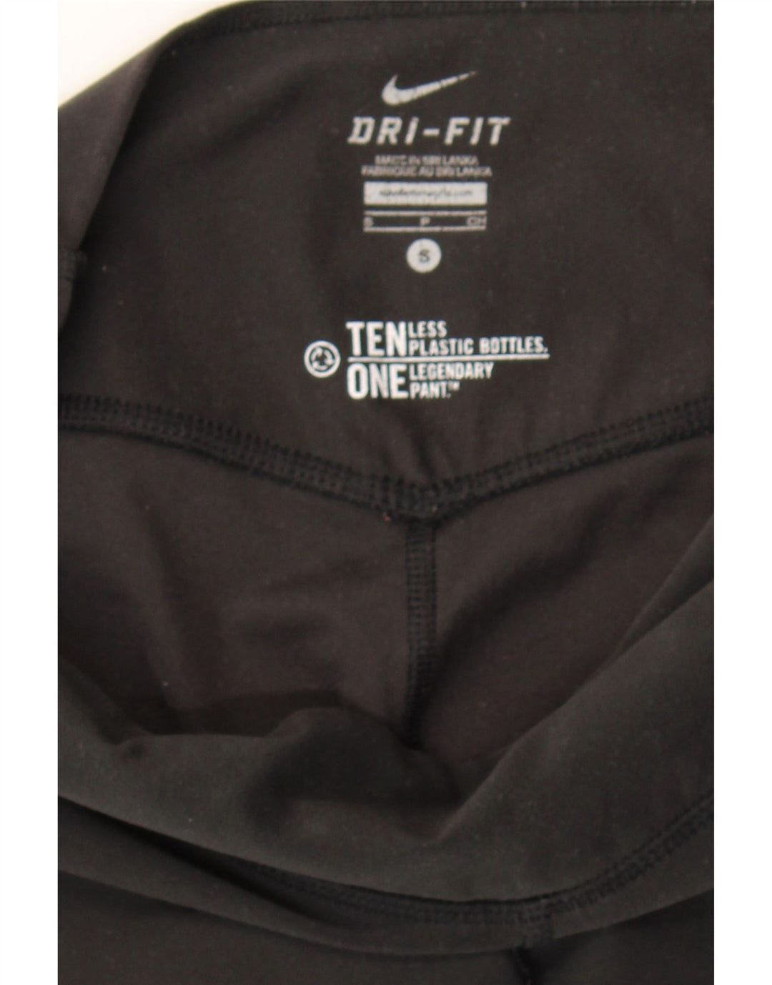 NIKE Womens Dri Fit Capri Leggings UK 10 Small  Black Polyester Vintage Nike and Second-Hand Nike from Messina Hembry 