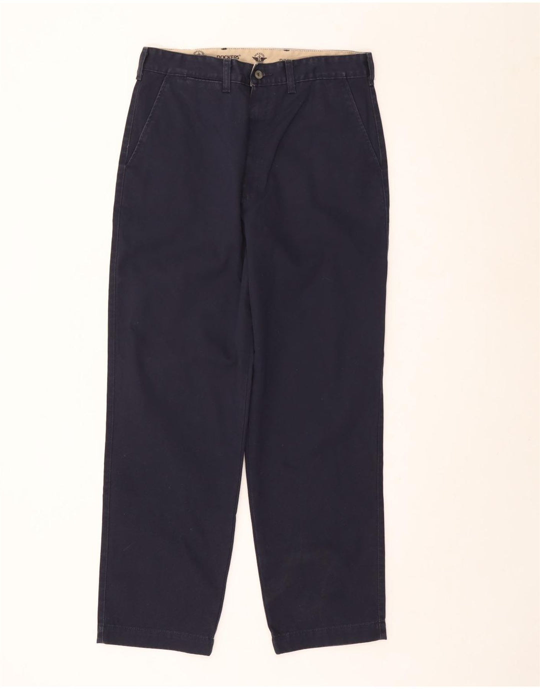 DOCKERS Mens Loose Fit Chino Trousers W33 L30 Navy Blue Cotton