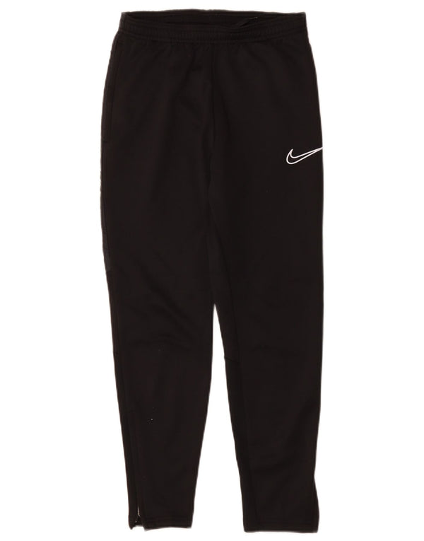 NIKE Boys Tracksuit Trousers 10-11 Years Medium Black Polyester