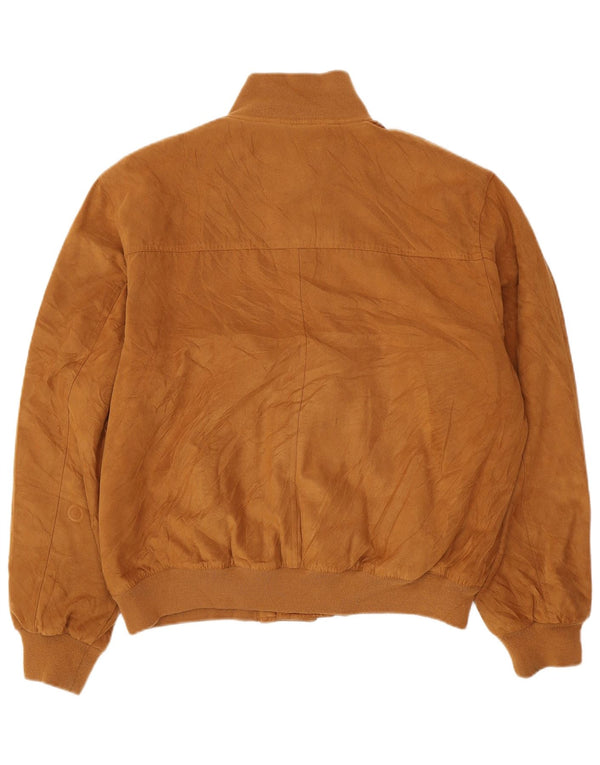 BRUGI Mens Bomber Jacket UK 42 XL Brown Polyester