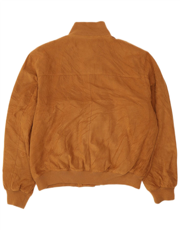 BRUGI Mens Bomber Jacket UK 42 XL Brown Polyester