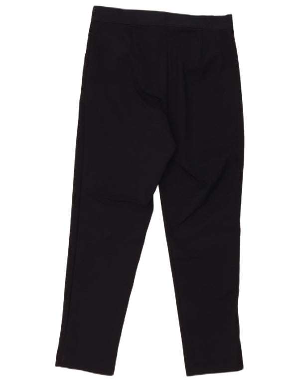 Marks & Spencer Womens High Waist Casual Trousers UK 12 Medium W30 L27 Navy