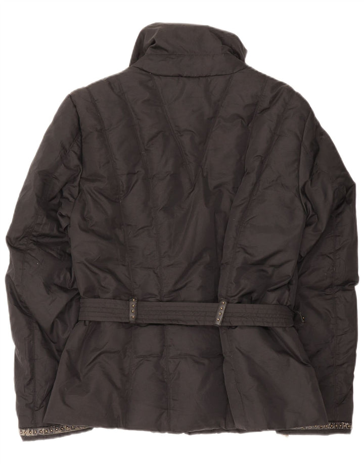 Trussardi Womens Padded Jacket IT 48 XL Black Polyamide