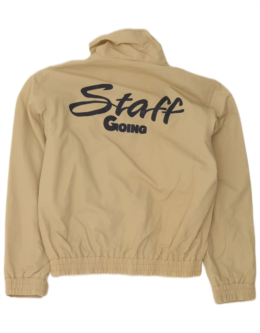 Mens Sailmakers Graphic Bomber Jacket UK 34 XS Beige Polyamide