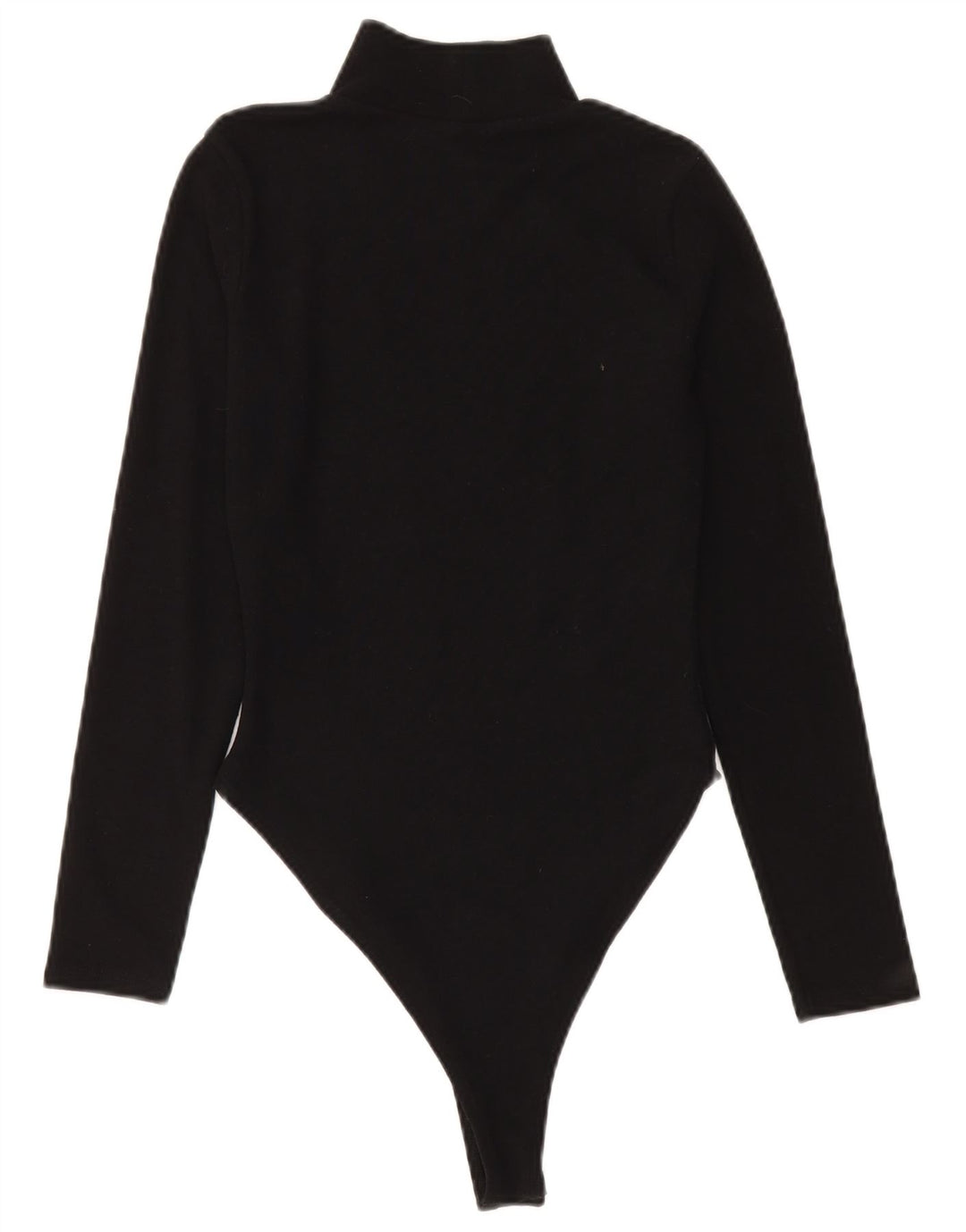 ZARA Womens Long Sleeve Bodysuit UK 12 Medium Black Polyester