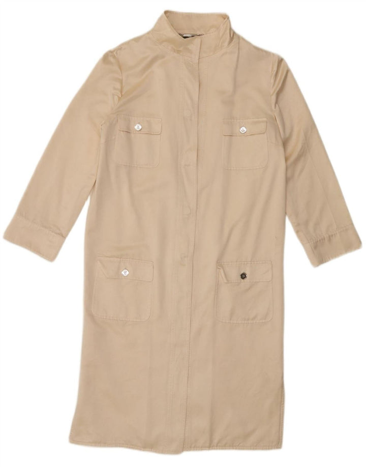 Dolce & Gabbana Womens Overcoat UK 14 Medium Off White Silk