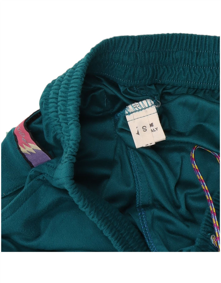 Vintage Mens Graphic Full Tracksuit Small  Green Colourblock Polyester