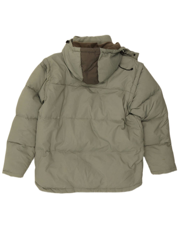 Fila Mens Hooded Padded Jacket UK 40 Large Green