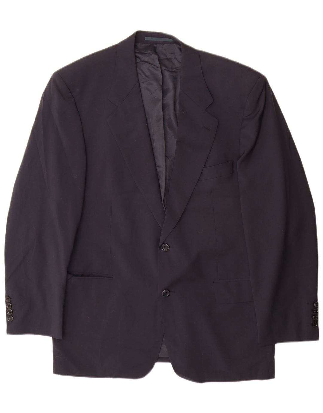 Hugo Boss Mens 2 Button Blazer Jacket EU 52 XL Navy Blue Virgin Wool