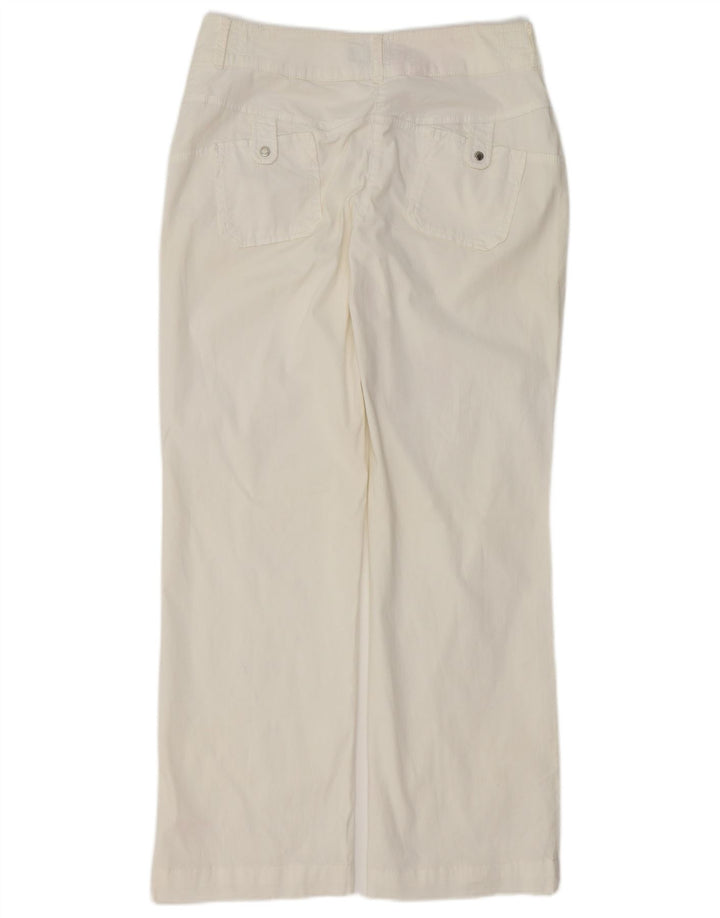 TRUSSARDI Womens Straight Casual Trousers IT 46 Large W30 L32 White
