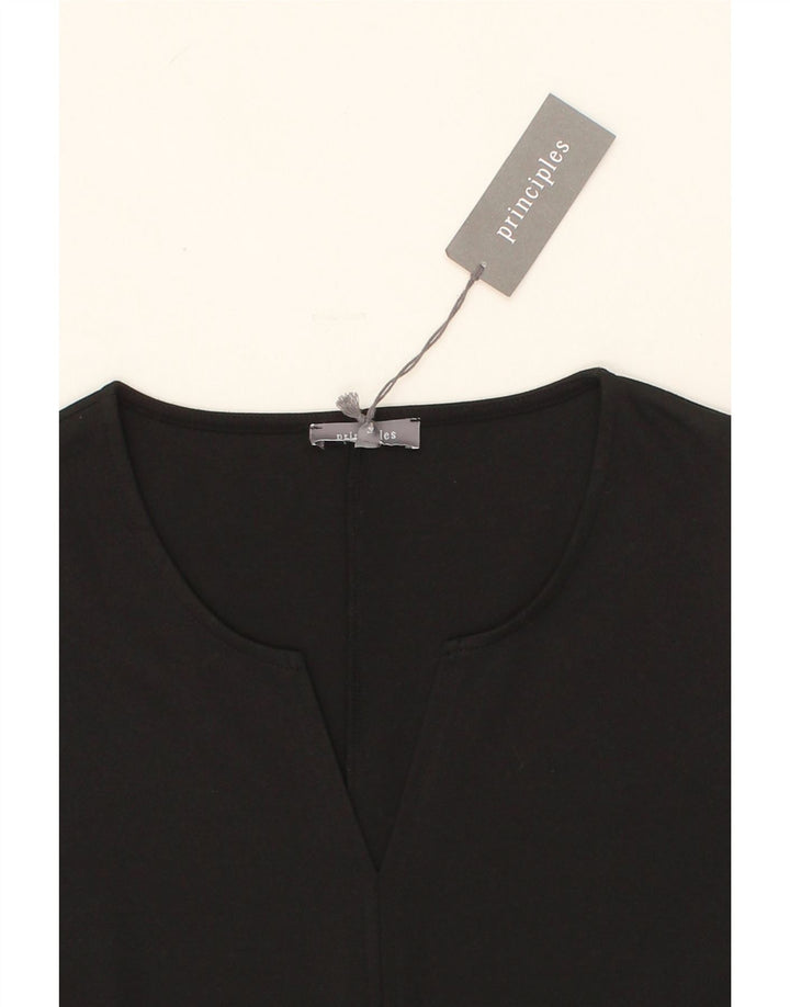 PRINCIPLES Womens Sleeveless Sheath Dress UK 14 Large Black Polyester Vintage Principles and Second-Hand Principles from Messina Hembry 