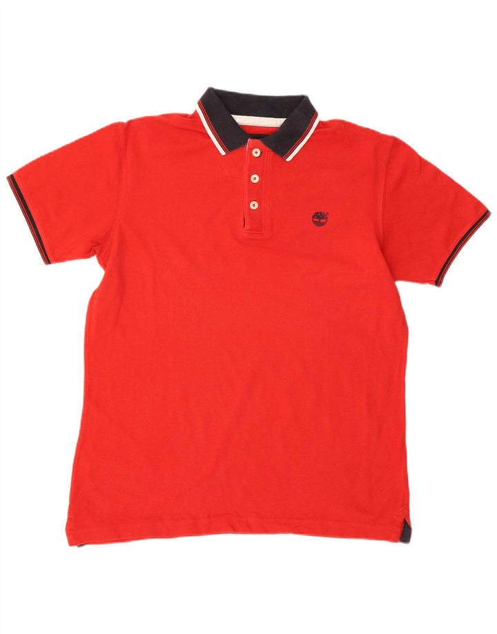 TIMBERLAND Mens Earthkeepers Polo Shirt Large Red