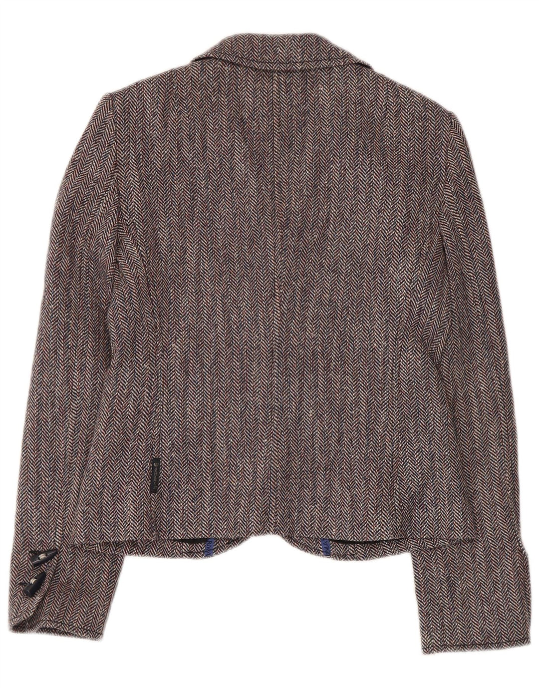 ARMANI JEANS Womens 4 Button Blazer Jacket IT 42 Medium Grey Herringbone