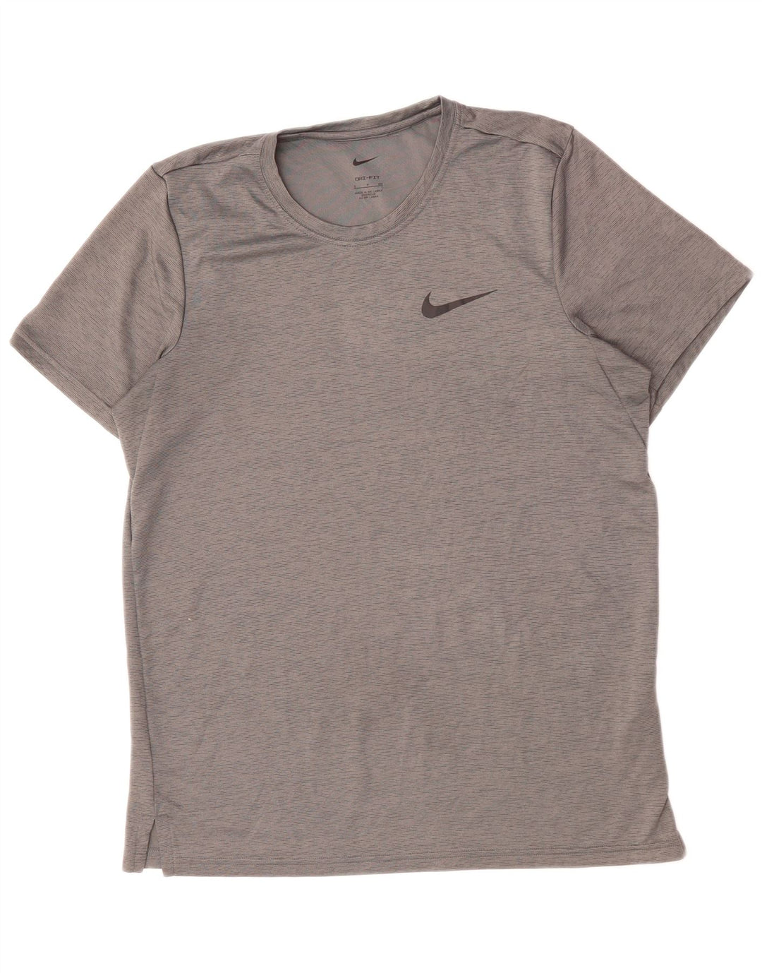 NIKE Mens Dri Fit T-Shirt Top Small Grey Polyester