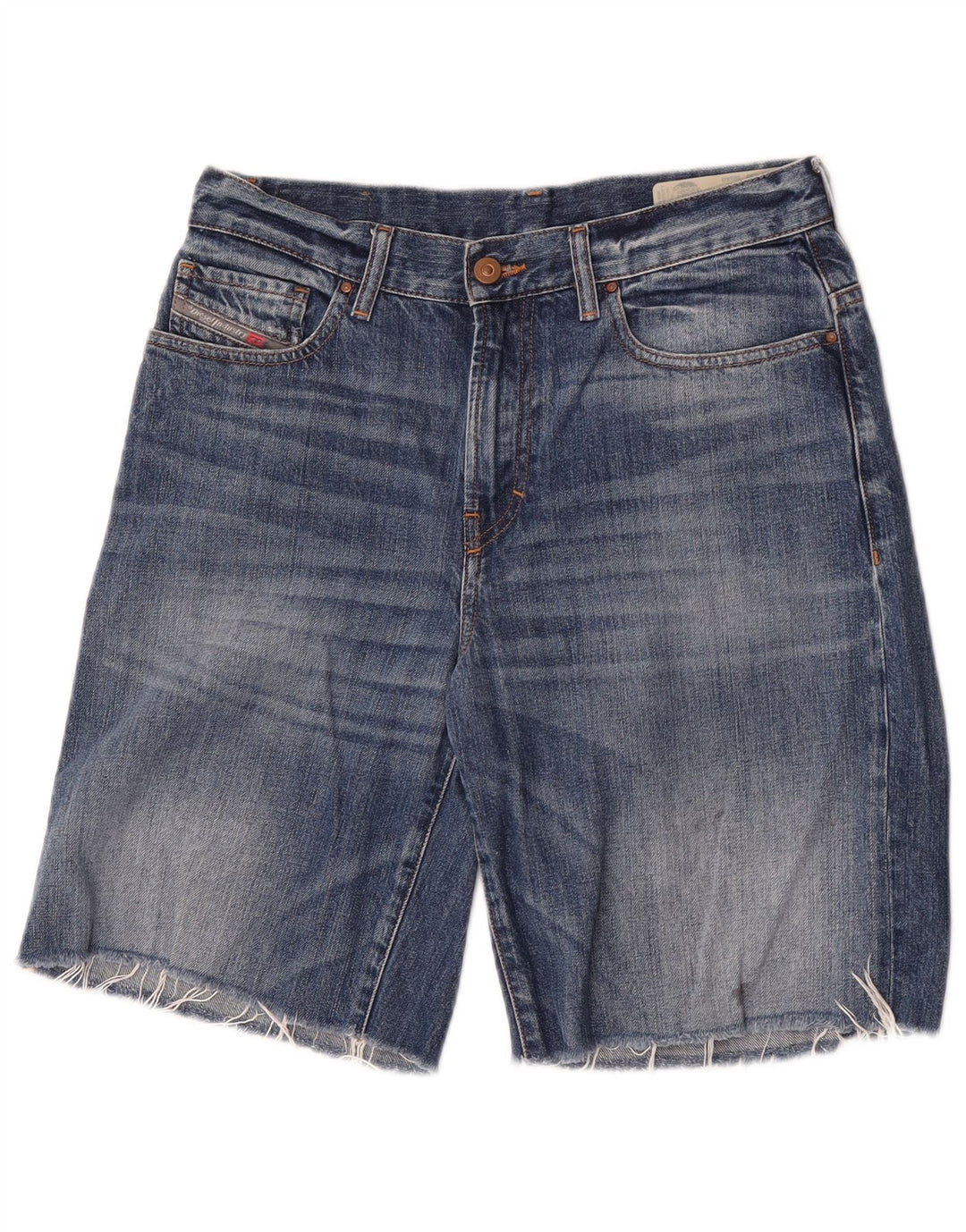 Diesel Mens Widee Distressed Denim Shorts W29 Small  Blue Cotton