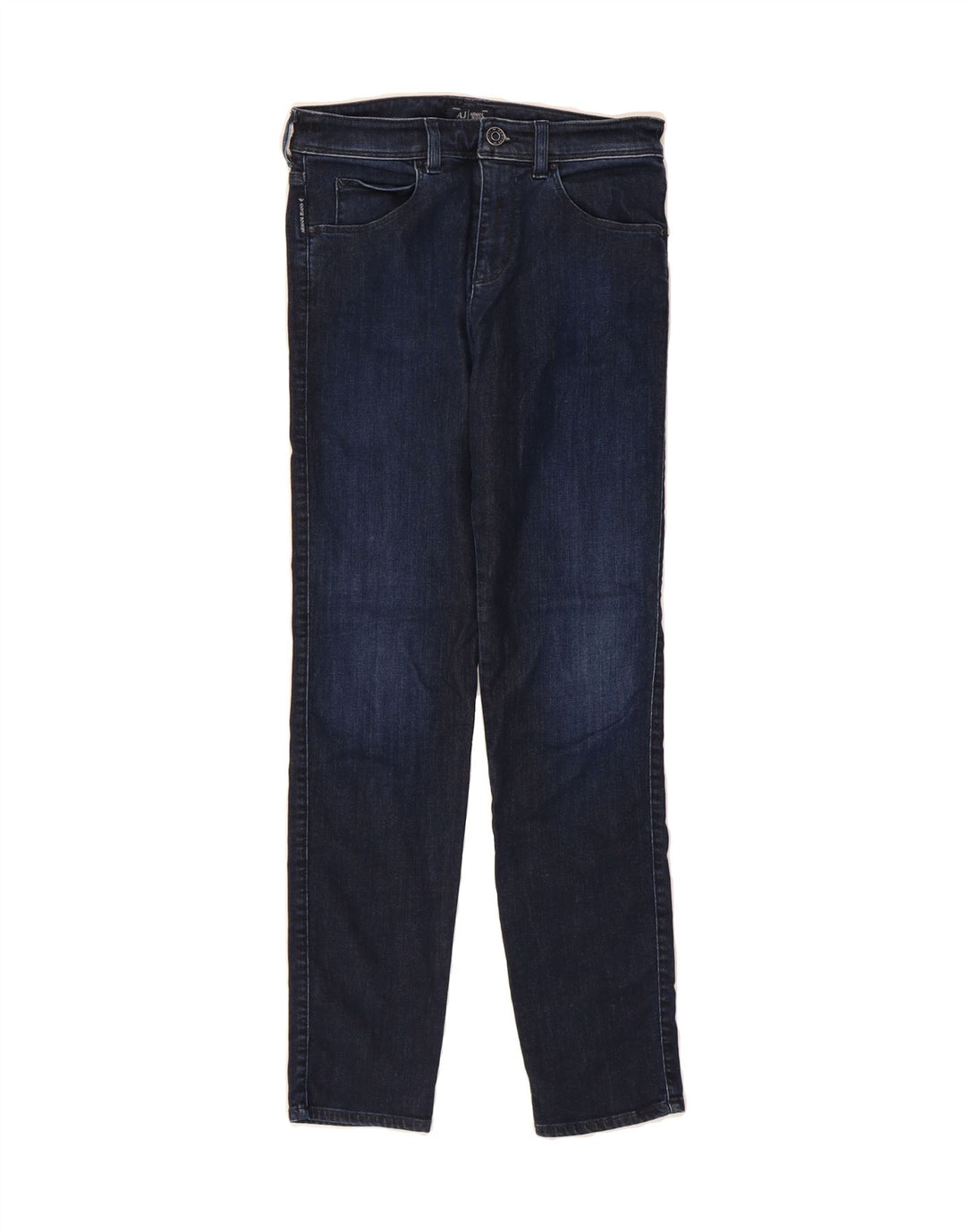 ARMANI Womens Slim Jeans W26 L28 Navy Blue Cotton Vintage Armani and Second-Hand Armani from Messina Hembry 