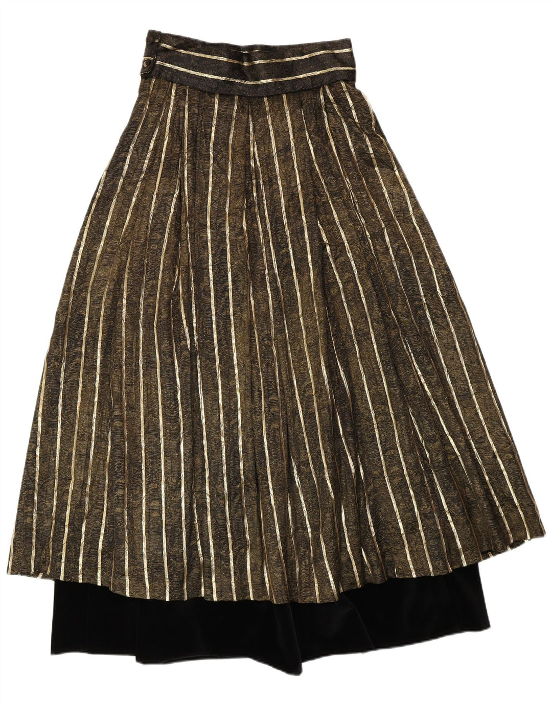 PFISTER Womens High Waist A-Line Skirt EU 38 Medium W26  Gold Striped