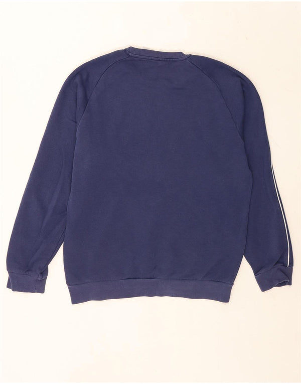 Adidas Mens Sweatshirt Jumper Medium Navy Blue Cotton