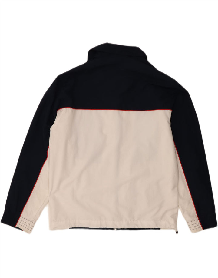 Lotto Mens Tracksuit Top Jacket Medium Navy Blue Colourblock Polyester