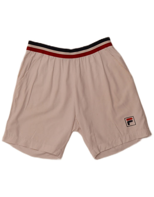 FILA Mens Sport Shorts Small White Polyester