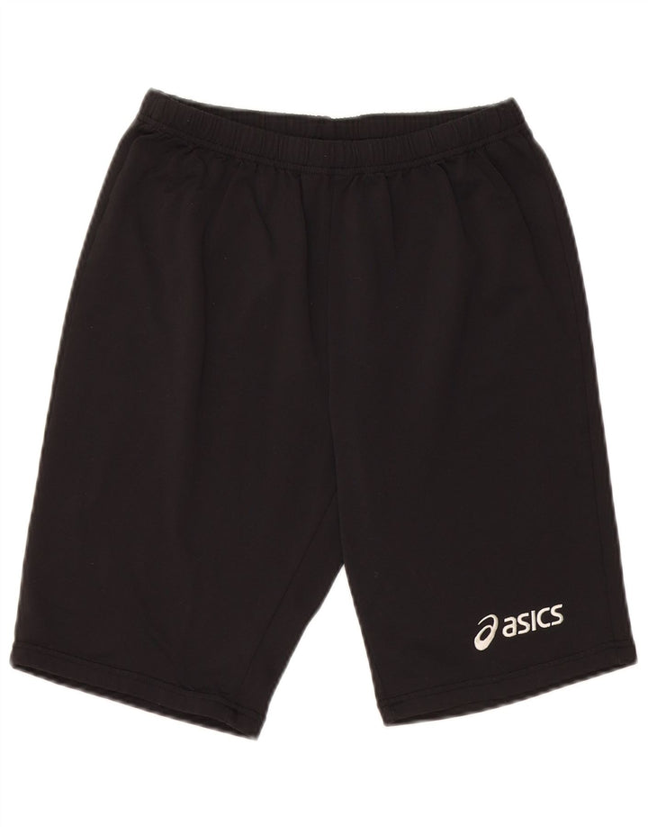 Asics Womens Graphic Sport Shorts UK 16 Large  Black Polyester