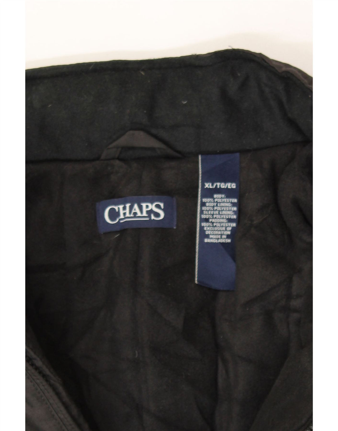 CHAPS Mens Hooded Windbreaker Jacket UK 42 XL Black Polyester Vintage Chaps and Second-Hand Chaps from Messina Hembry 