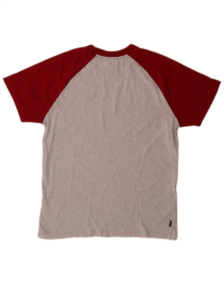 Superdry Mens T-Shirt Top Medium Grey Colourblock Cotton