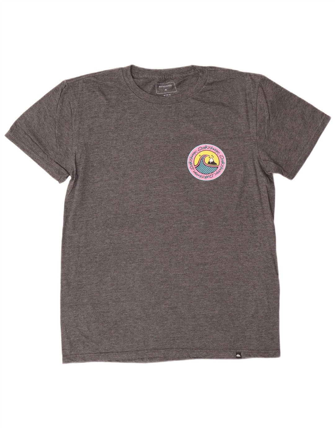 Quiksilver Mens Regular Fit Graphic T-Shirt Top Medium Grey Cotton