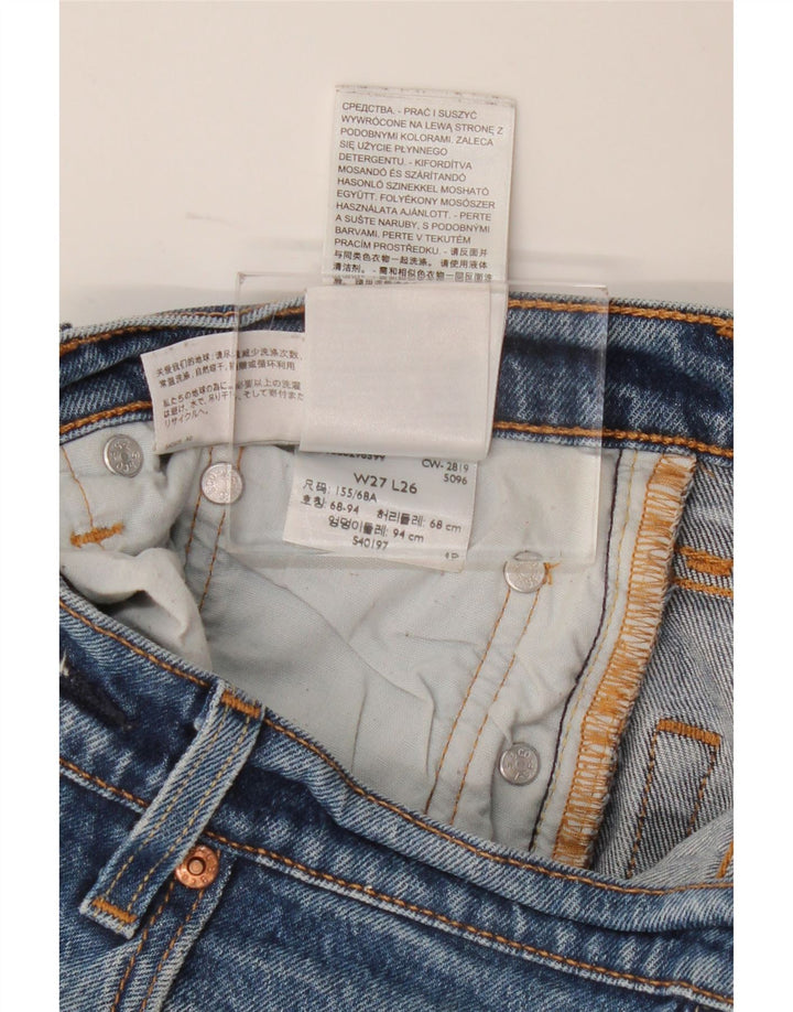 Levi's Womens Straight Jeans W27 L26 Blue Cotton