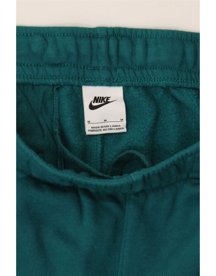 NIKE Womens Tracksuit Trousers Joggers UK 12 Medium  Green Cotton