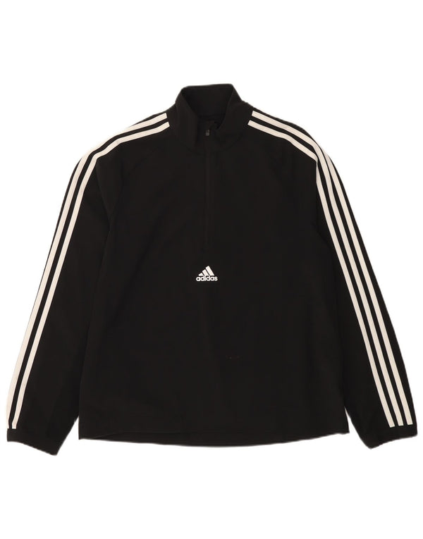 ADIDAS Womens Oversized Pullover Tracksuit Top UK 8/10 Small Black