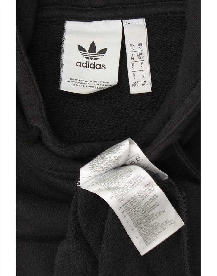 Adidas Mens Hoodie Jumper Small Black Cotton