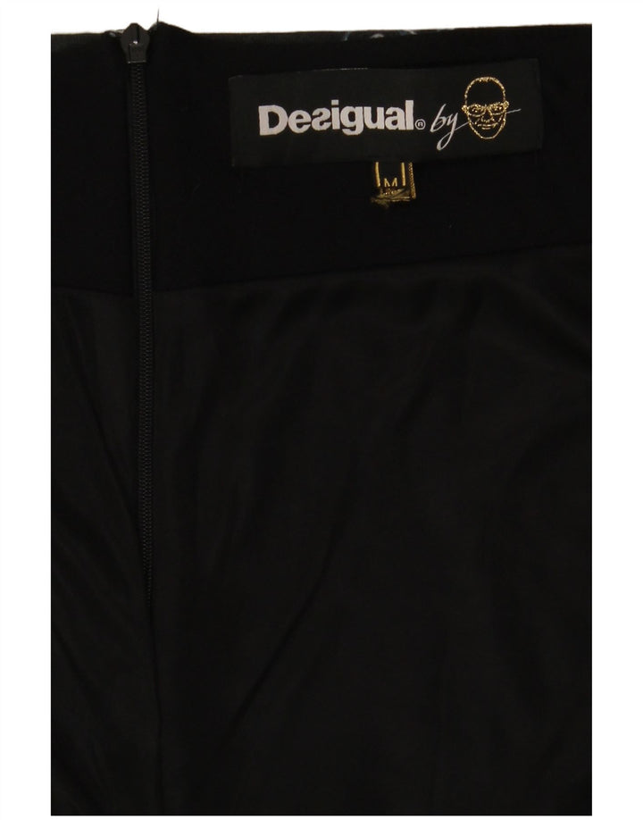 Desigual Womens Pencil Skirt Medium W30 Navy Blue Paisley