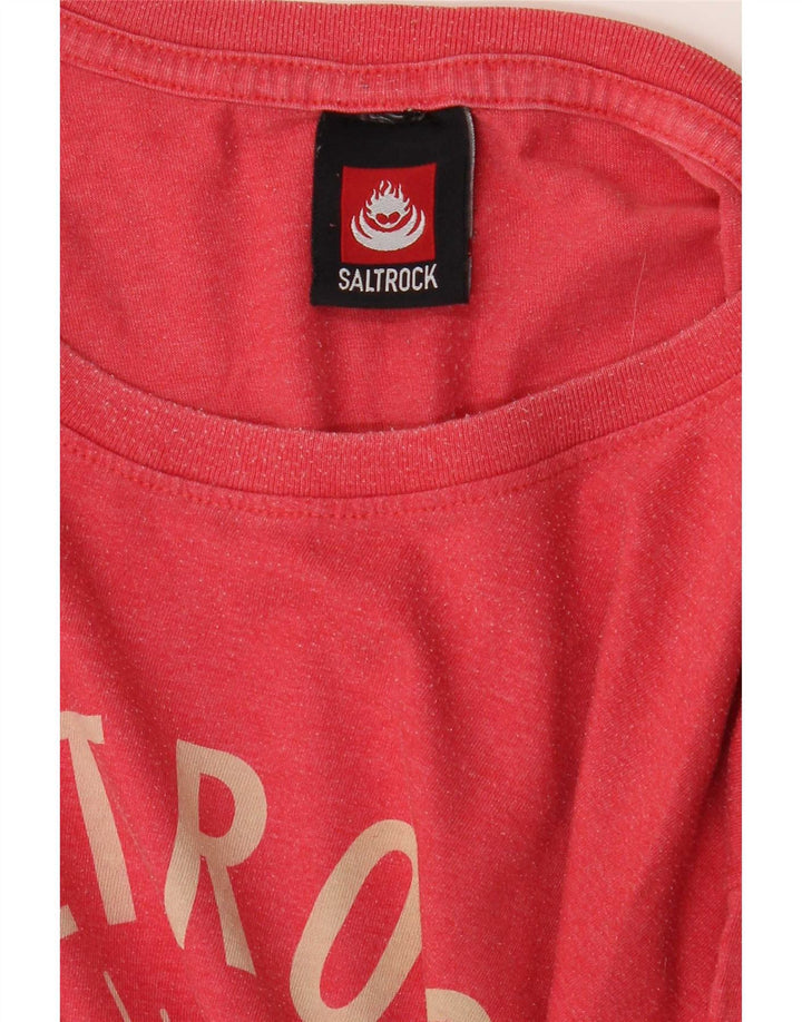 Saltrock Mens Graphic T-Shirt Top Large Pink