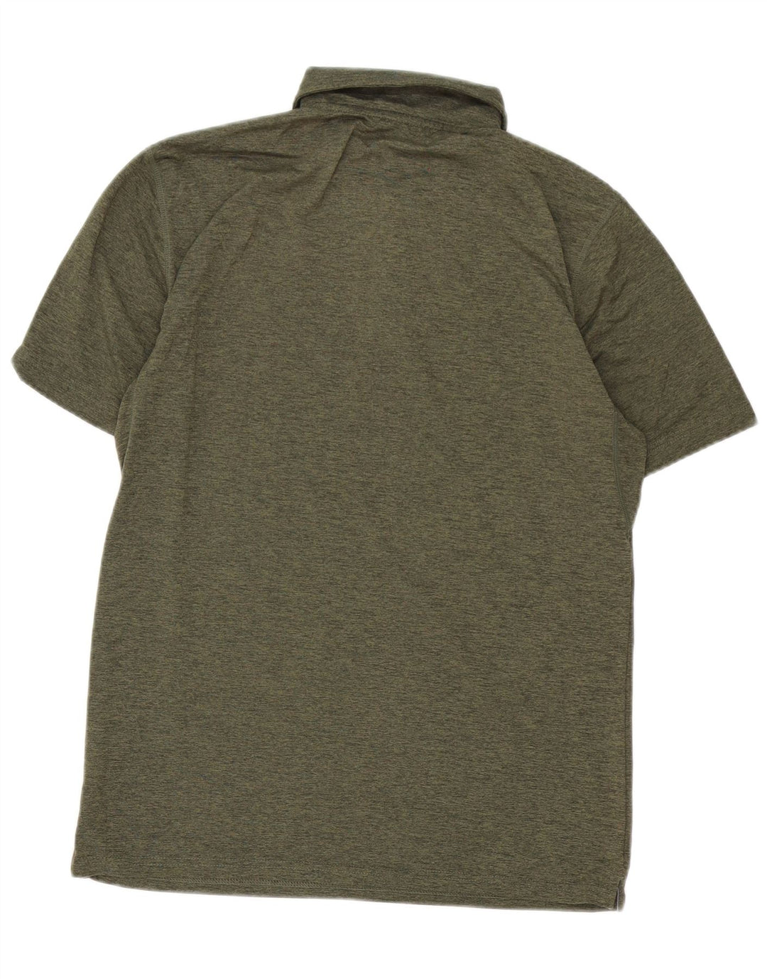 Calvin Klein Mens Polo Shirt Medium Khaki Flecked Polyester