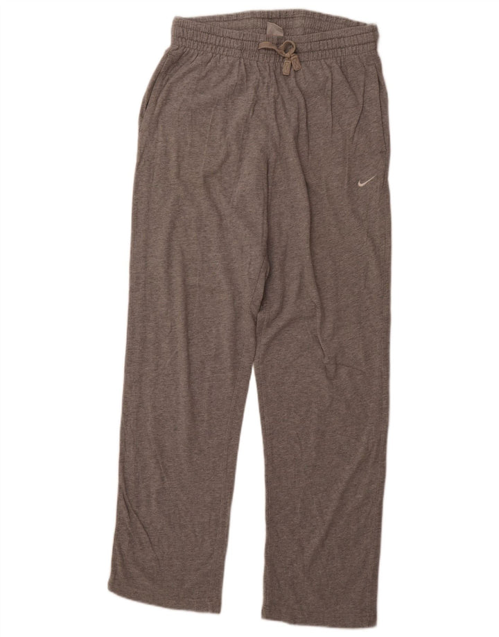 NIKE Mens Tracksuit Trousers Medium Grey Flecked Cotton