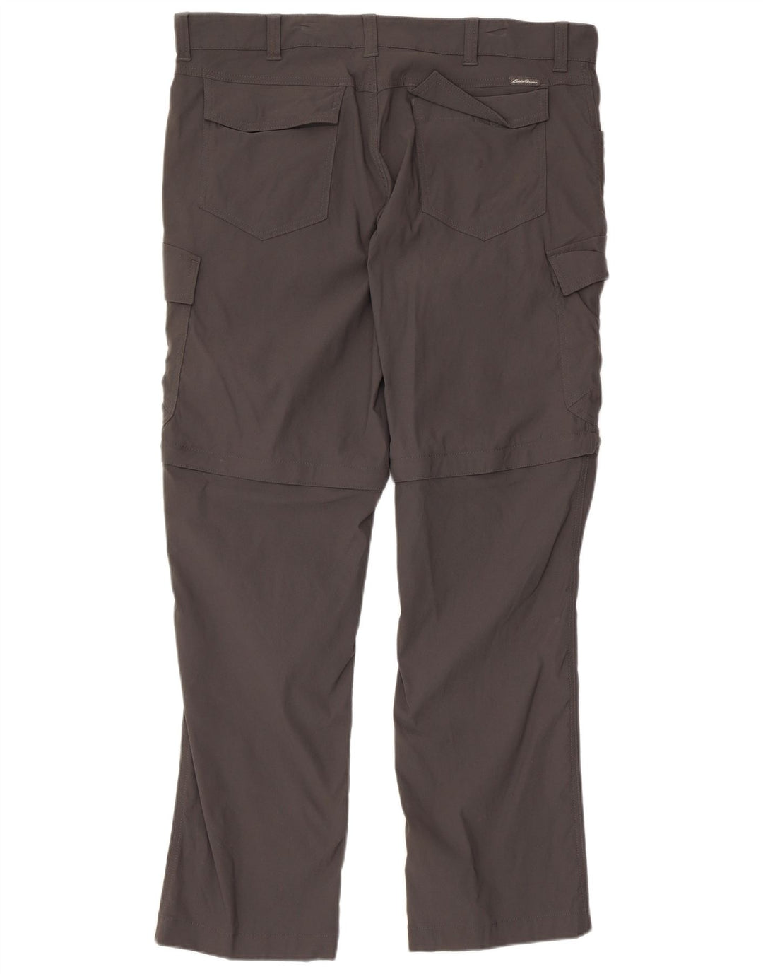 EDDIE BAUER Mens Straight Cargo Trousers W36 L32  Grey Nylon